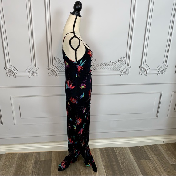 Rusty Long Black Fitted Front Button Up Dress | Size M - Picture 7 of 11